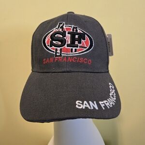 San Francisco Embroidered Cap by Lanza USA Be Seen Structured Gray Canvas Cap